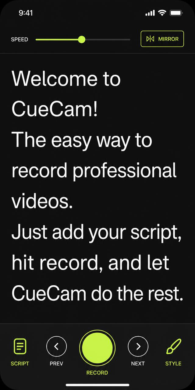 Scroll the script